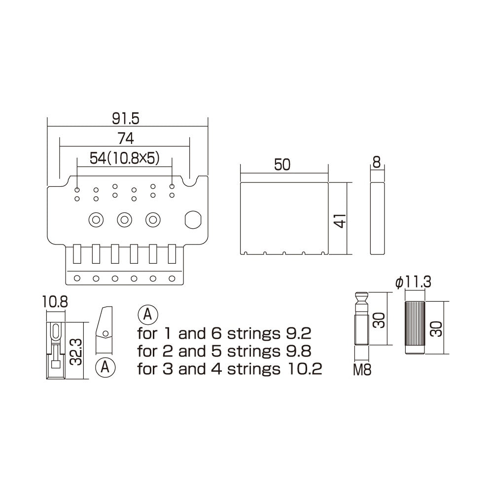 Floyd Rose Licensed Bridge GE1996T