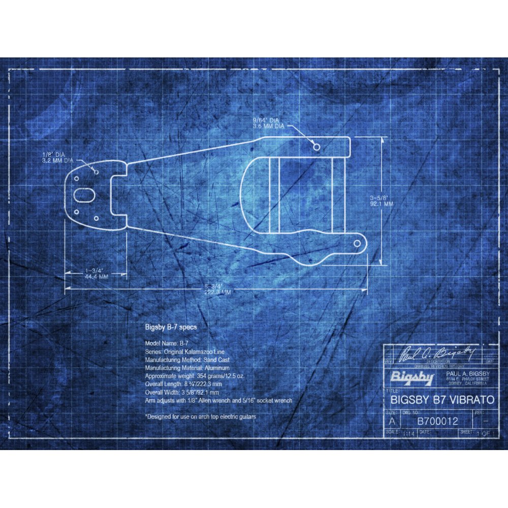 B7 USA Bigsby Tailpiece