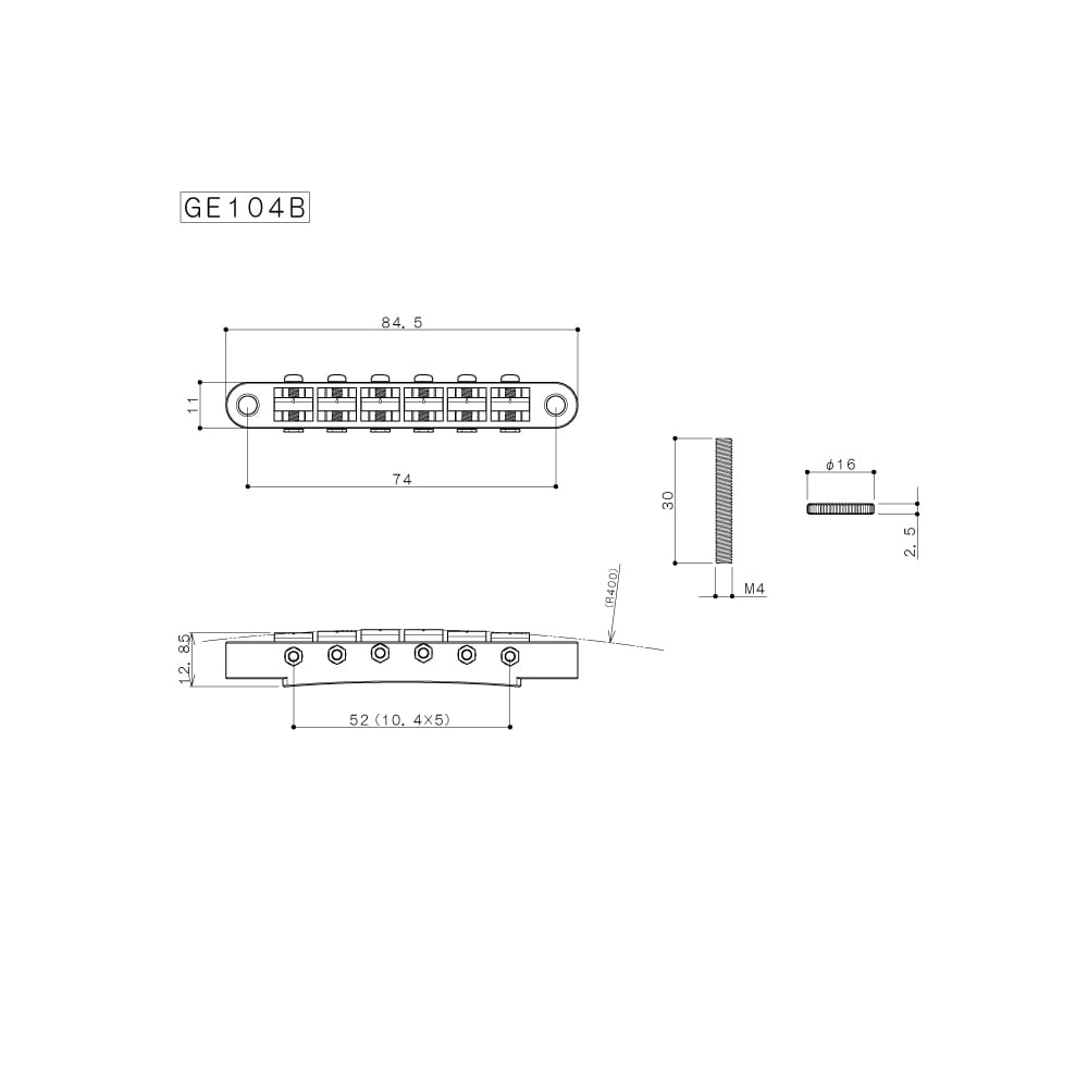 Tune-o-matic Aged / Relic Finish ABR-1 Style Bridge
