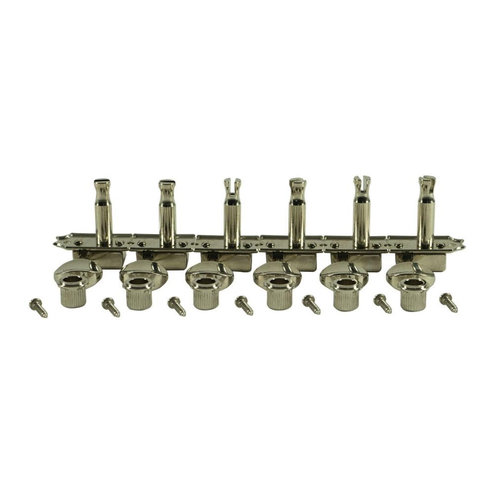 Supreme 6 In Line Oval Buttons 18:1 Gear Ratio Tuning Machines with Staggered Safety Posts