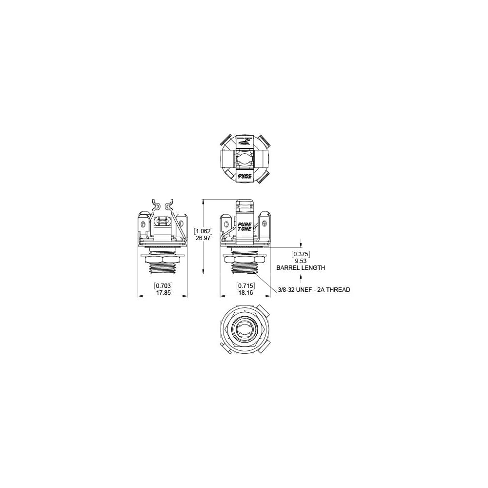 Multi-Contact 1/4" Output Jack Stereo