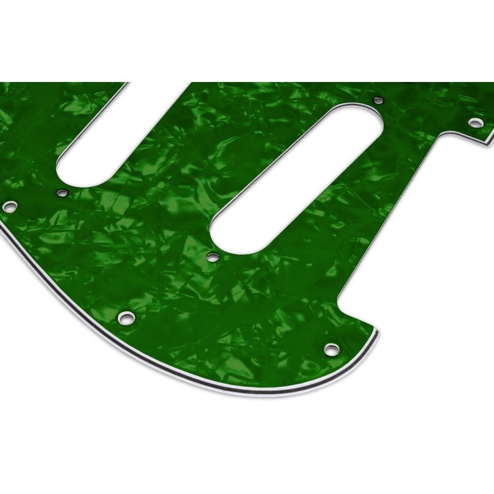 Strat 2 Hums - Green Pearl White/Black/White 3 ply Lamination