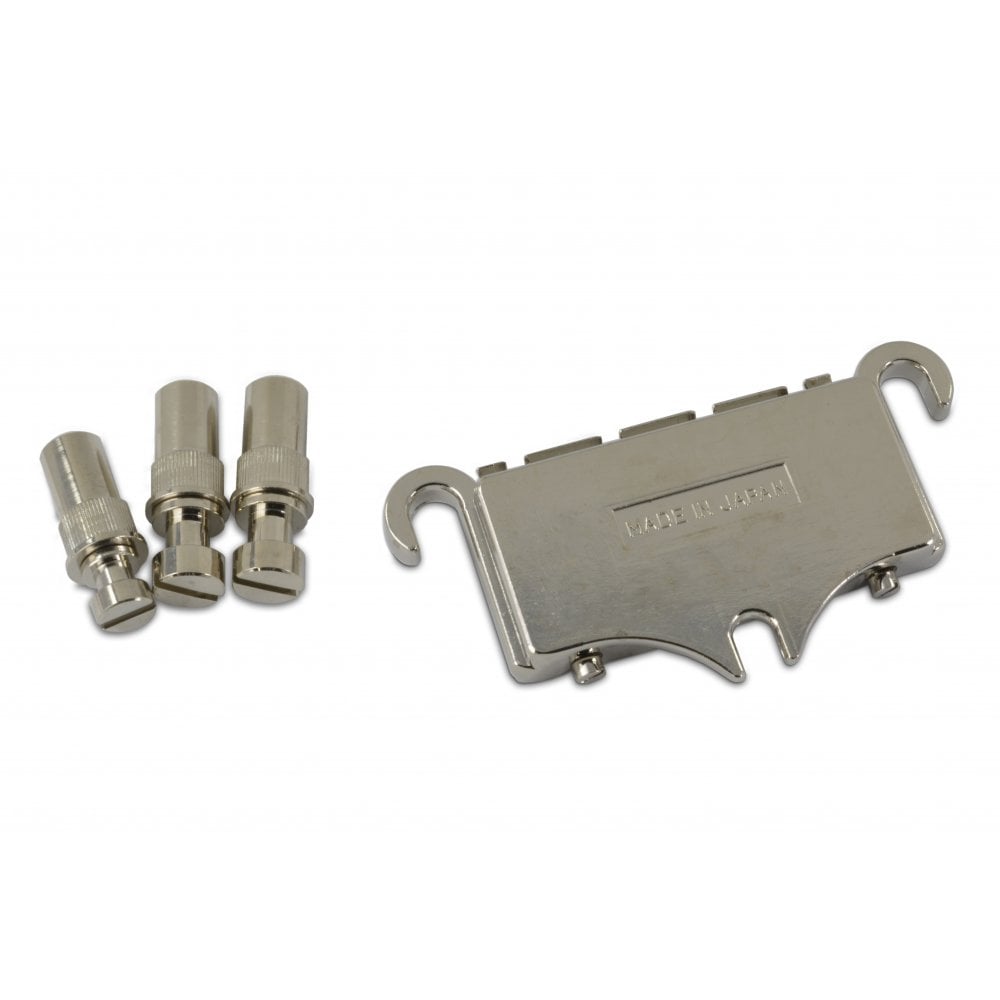 3 Point Replacement Bass Bridge for 4 String Bass, Nickel Finish