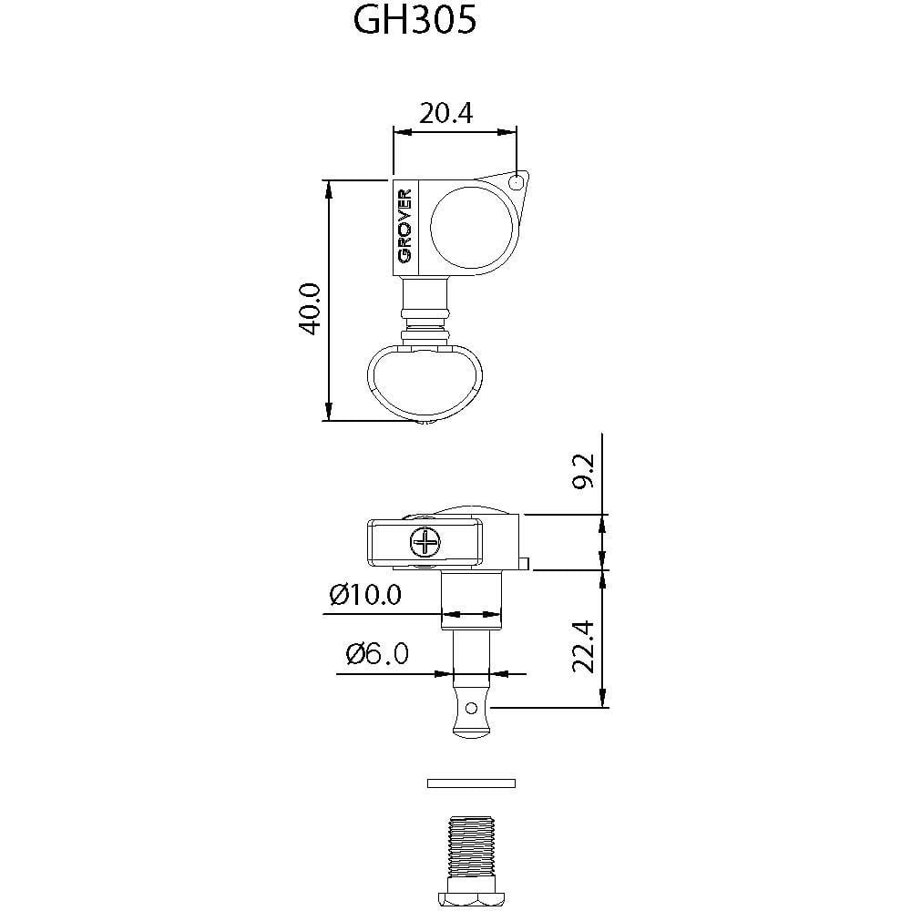 Mid-Size Rotomatic 3 Aside Machine Heads 18:1 Gear Ratio