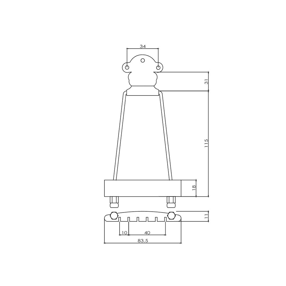 Replacement Gibson Tailpiece