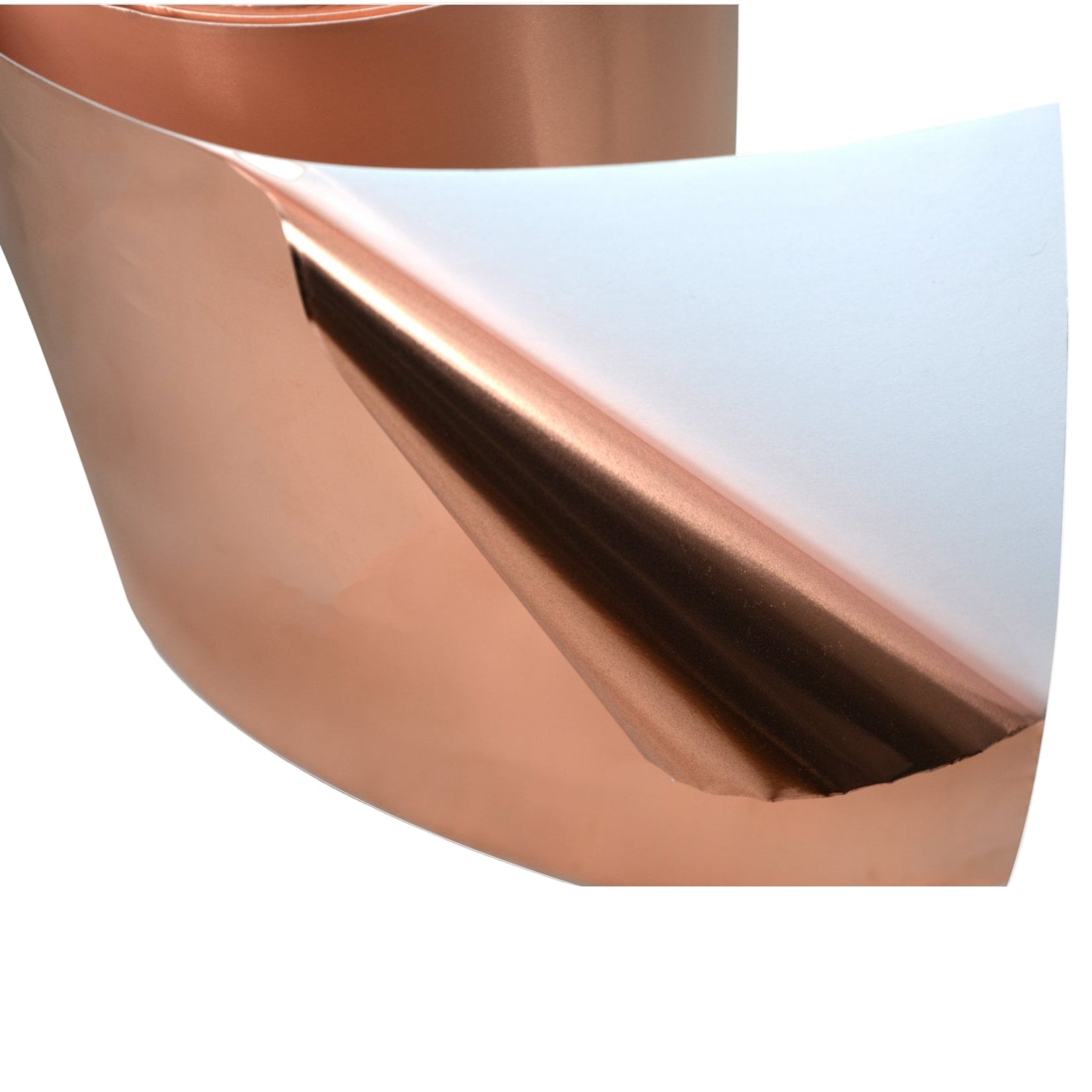 Copper sheet on a white background