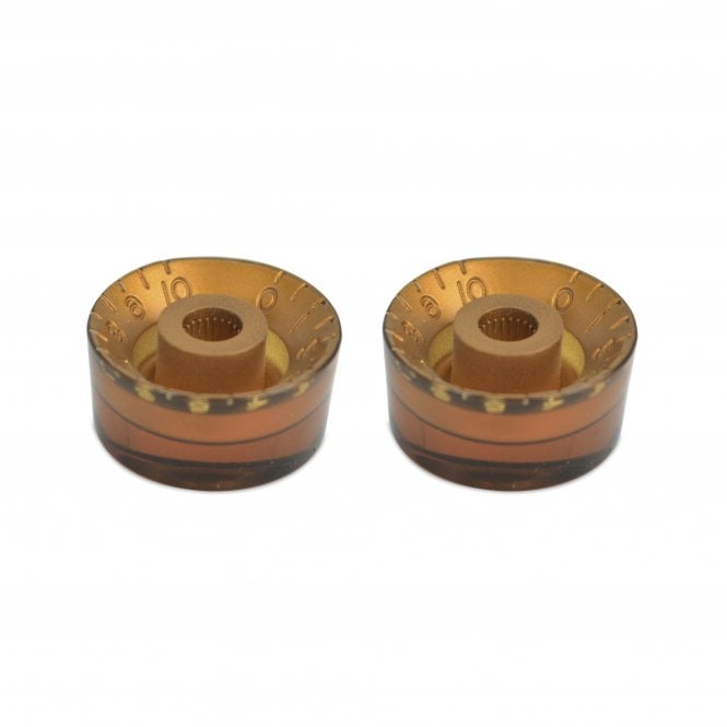 Speed Knob (Set of 2) Amber, Embossed Numbers, USA fit and CTS pots