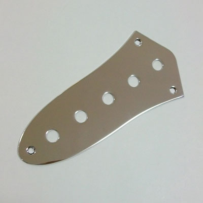 Jazz Bass Replacement Control Plate 5 holes - Chrome