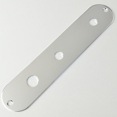 Telecaster Replacement Control Plate with Gibson-Style Switchraft Switch Hole - Chrome
