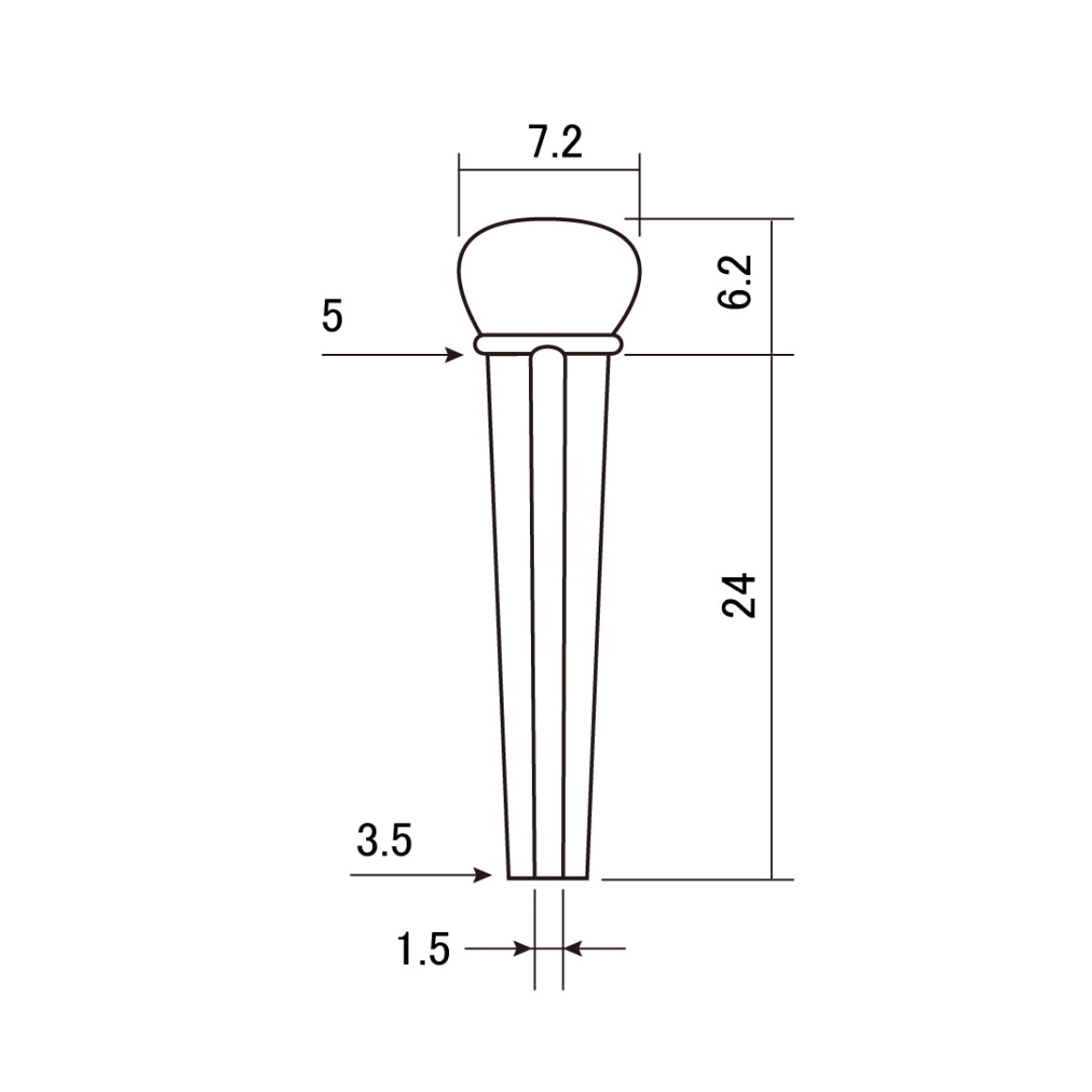 Brass Bridge Pins - Set Of 6