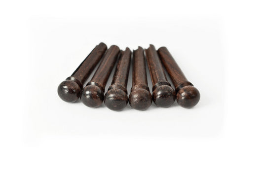 Rosewood Bridge Pins, Slotted - Bag of 6