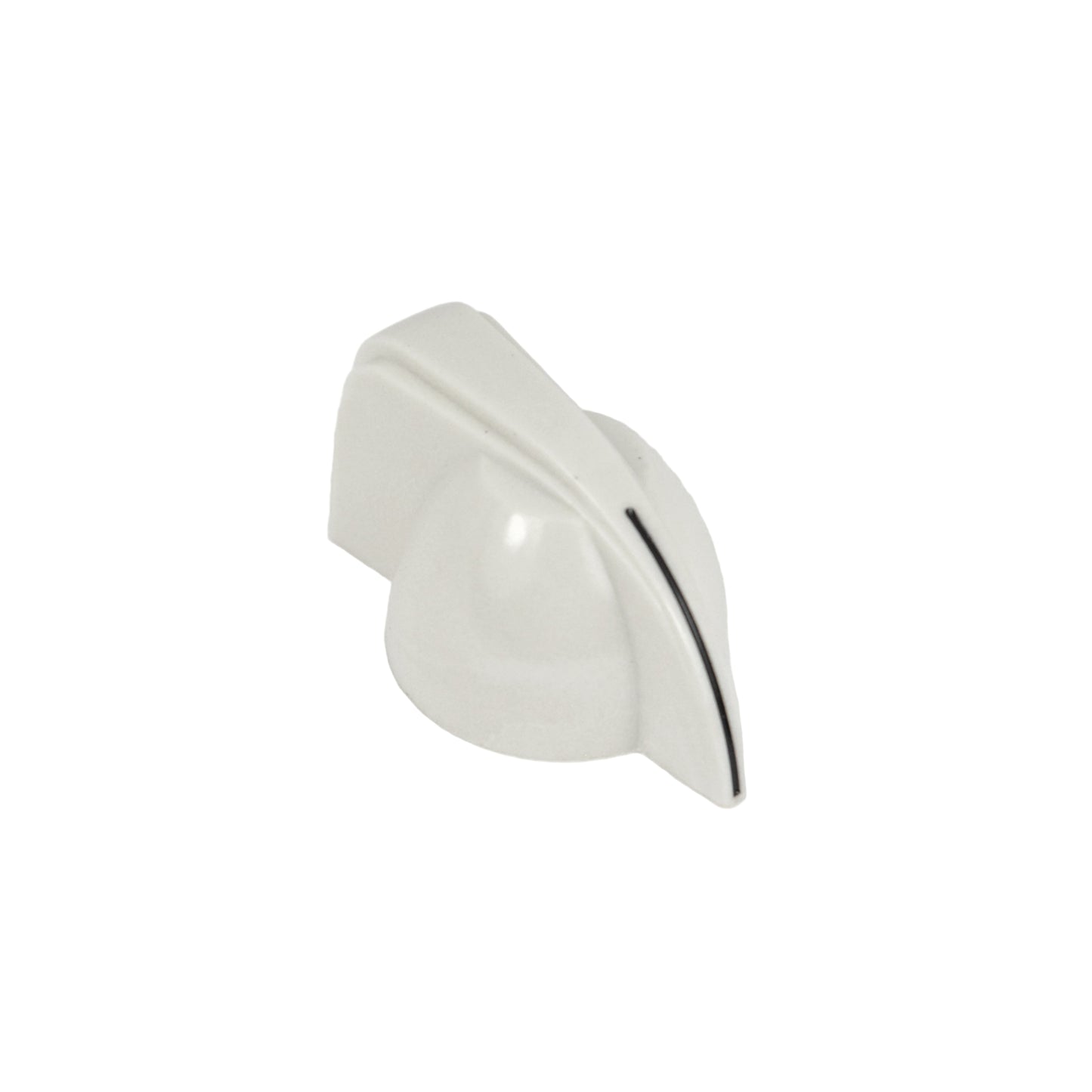 White plastic component on a white background