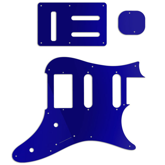 Replacement Pickguard and Backplates for Ibanez Prestige AZ2204 - Dark Blue Mirror