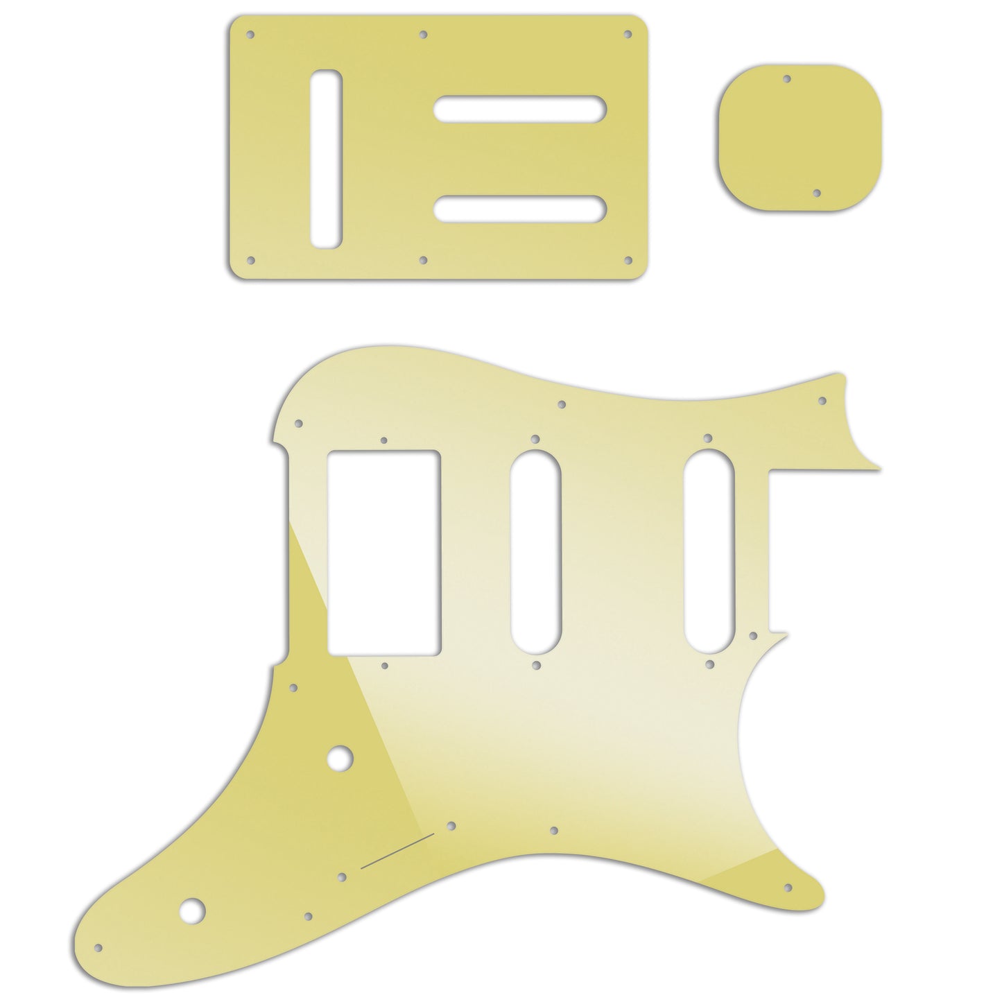 Replacement Pickguard and Backplates for Ibanez Prestige AZ2204 - Gold Mirror