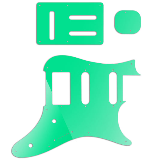 Replacement Pickguard and Backplates for Ibanez Prestige AZ2204 - Green Mirror