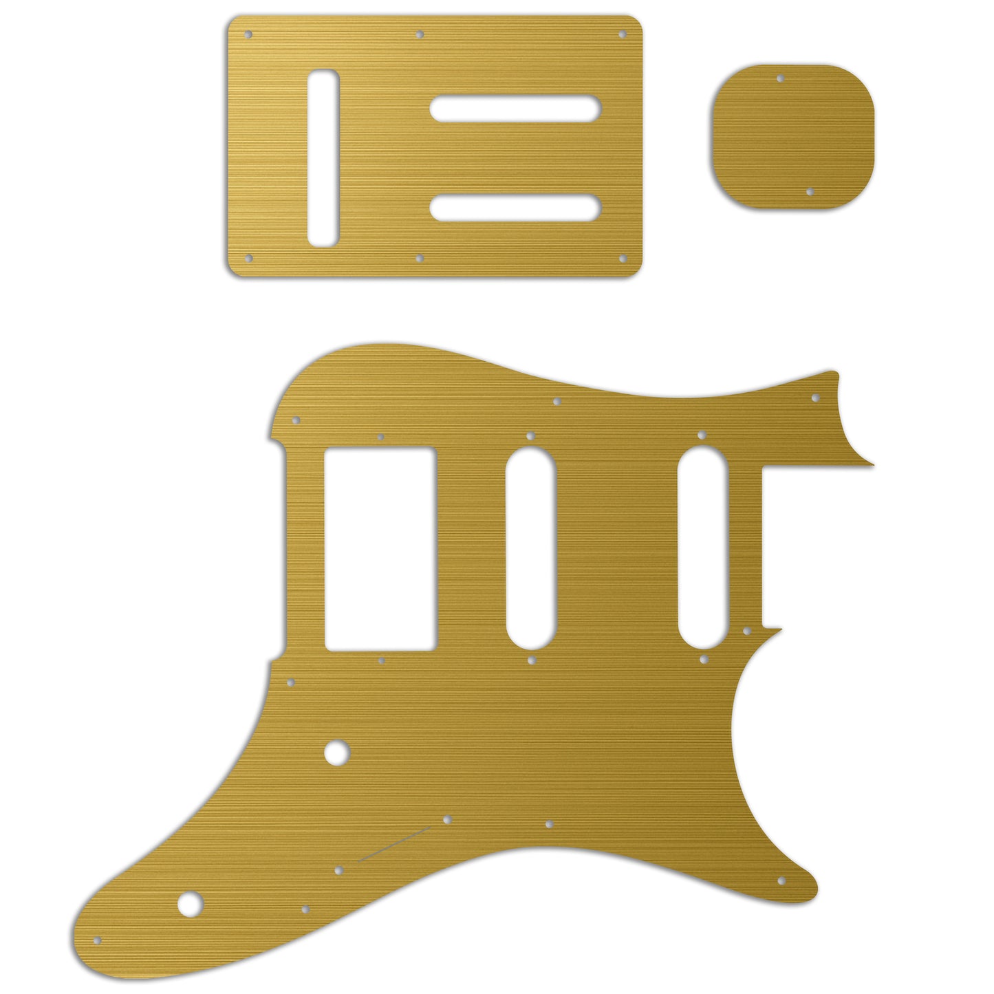 Replacement Pickguard and Backplates for Ibanez Prestige AZ2204 - Brushed Gold