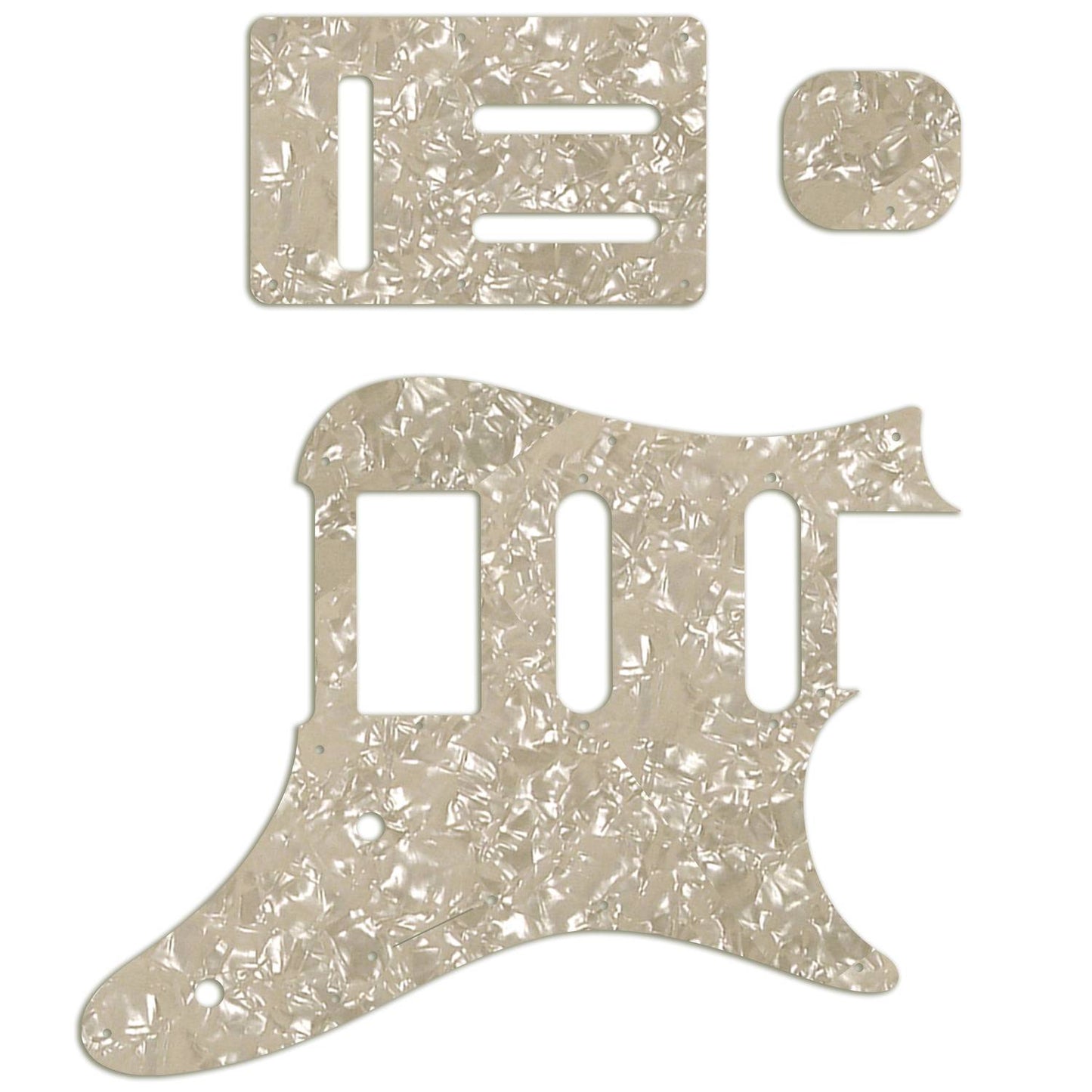 Replacement Pickguard and Backplates for Ibanez Prestige AZ2204 - Aged Pearloid