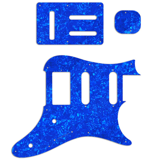 Replacement Pickguard and Backplates for Ibanez Prestige AZ2204 - Blue Pearloid
