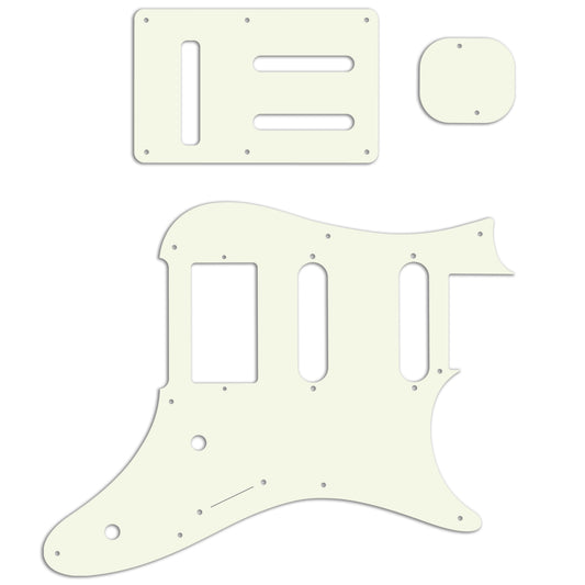 Replacement Pickguard and Backplates for Ibanez Prestige AZ2204 - Single Ply Parchment 2.5mm Thick