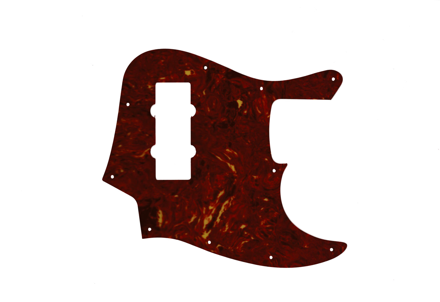 2014 Made In China 4 String Modern Player Jazz Bass Satin - Light Brown Celluloid Tortoiseshell W/B/W Lamination