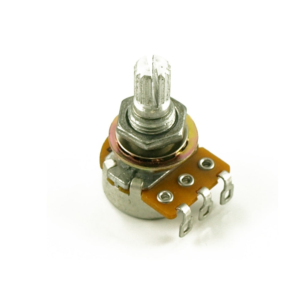 500k Mini Pot Audio Taper 18 Spline Split Shaft Guitar Pot