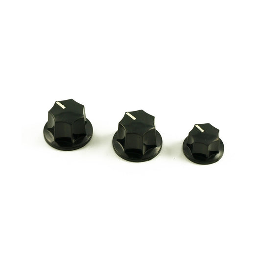 Jazz Bass Knob Set (Push fit for metric 18 spline split shaft pots)