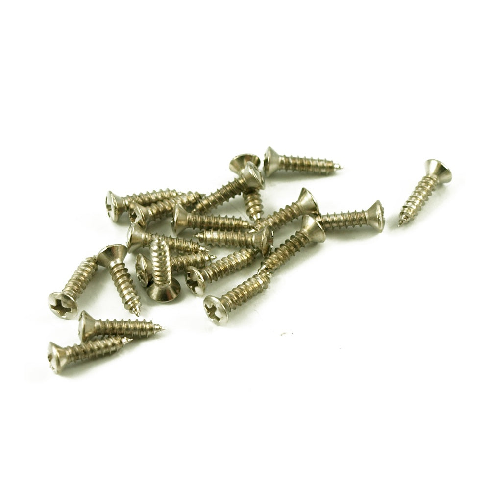 #4 x 1/2 Inch Screws For Fender Pickguard / Scratchplates Nickel (Bag Of 20 )