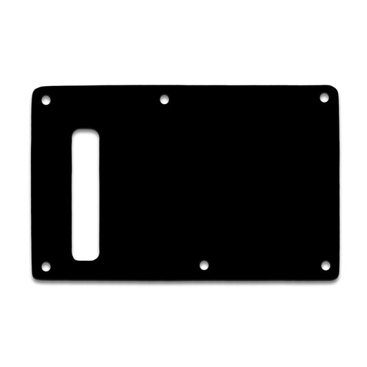 Strat Backplate - Solid Black .090" / 2.29mm thick, with bevelled edge