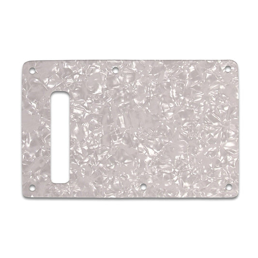 Strat Backplate - White Pearl White/Black/White 3 ply lamination