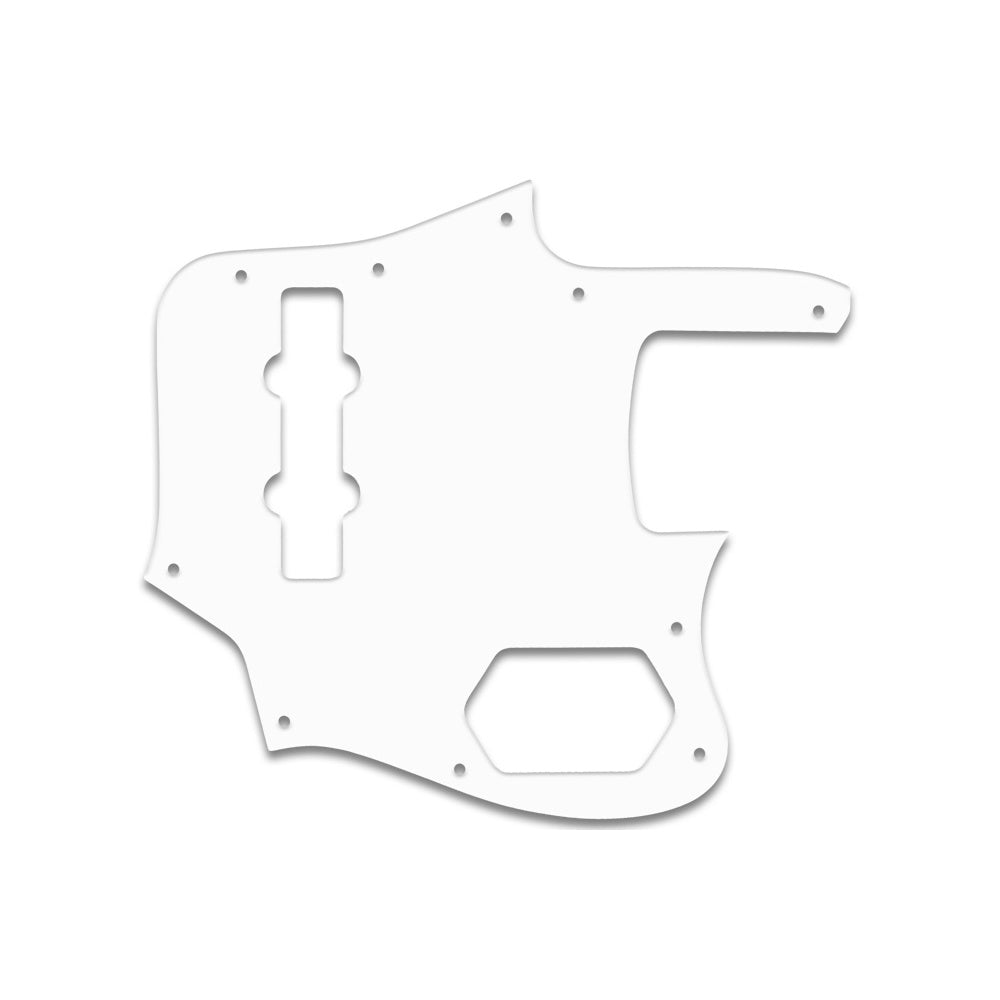 Jaguar Bass CIJ - Solid Shiny White .090" / 2.29mm thick, with bevelled edge