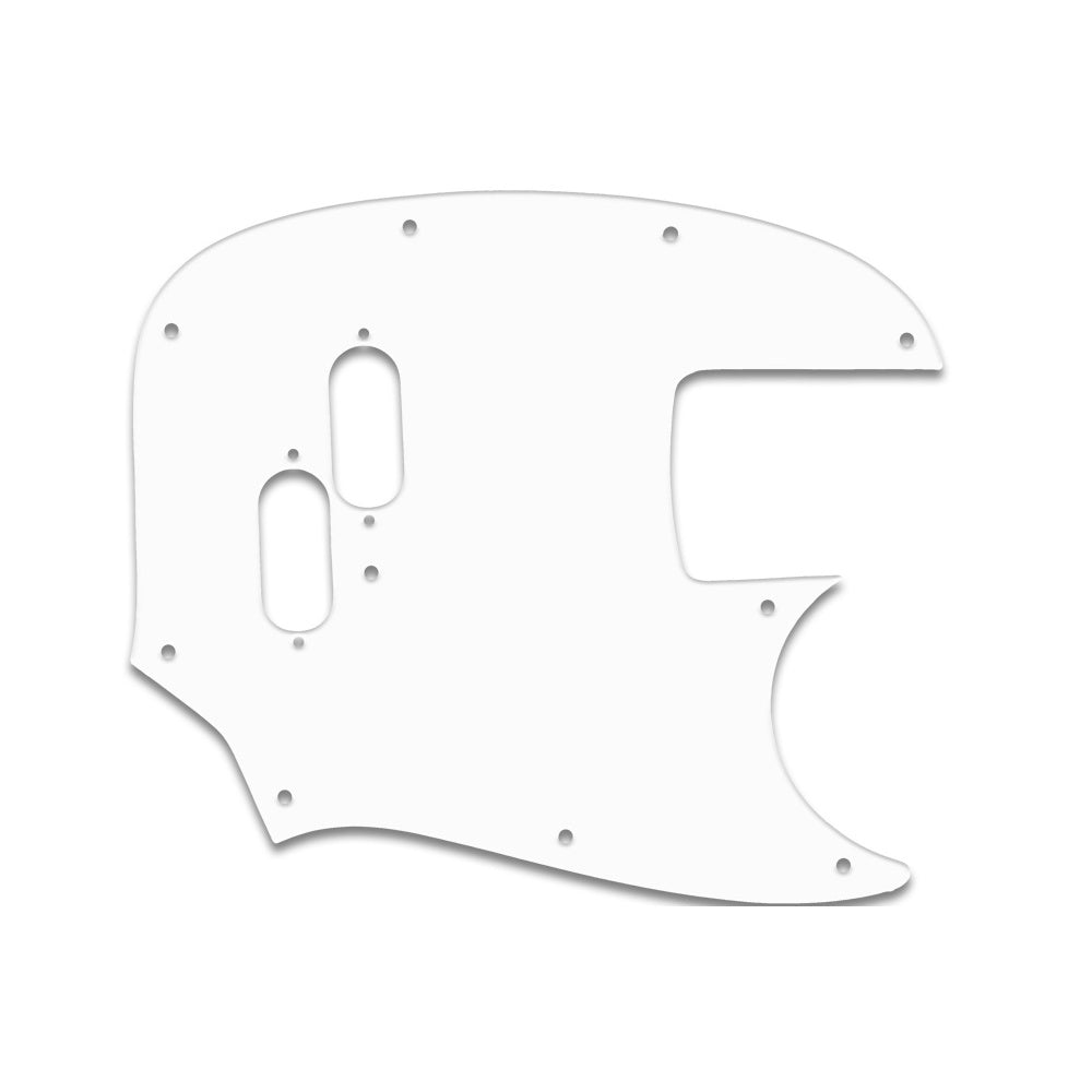 Mustang Bass (Re-Issue) - Thin Shiny White .060" / 1.52mm Thickness, No Bevelled Edge
