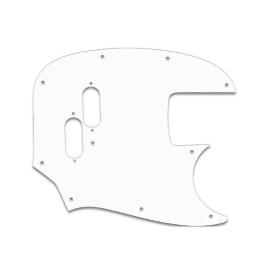 Mustang Bass (Re-Issue) - Thin Shiny White .060" / 1.52mm Thickness, No Bevelled Edge