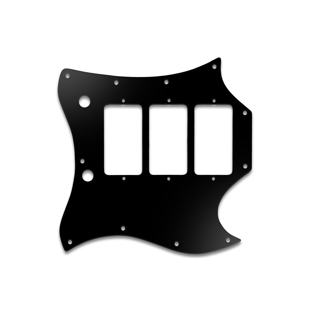 Gibson SG Custom 1964-1970 Full Face SG Custom - Matte Black .090" / 2.29mm thick, with bevelled edge.