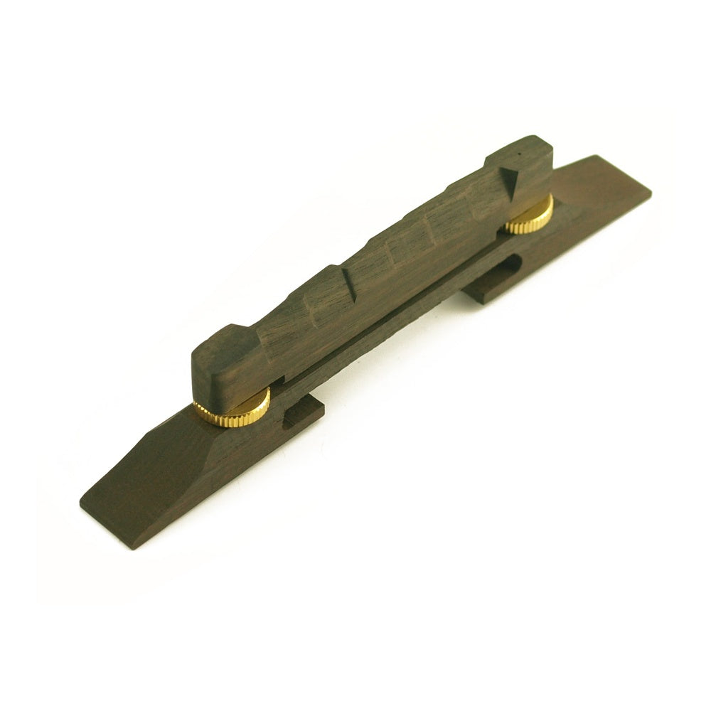 Ebony Archtop Bridge with Ebony Base and Metal Adjustable Thumbwheels