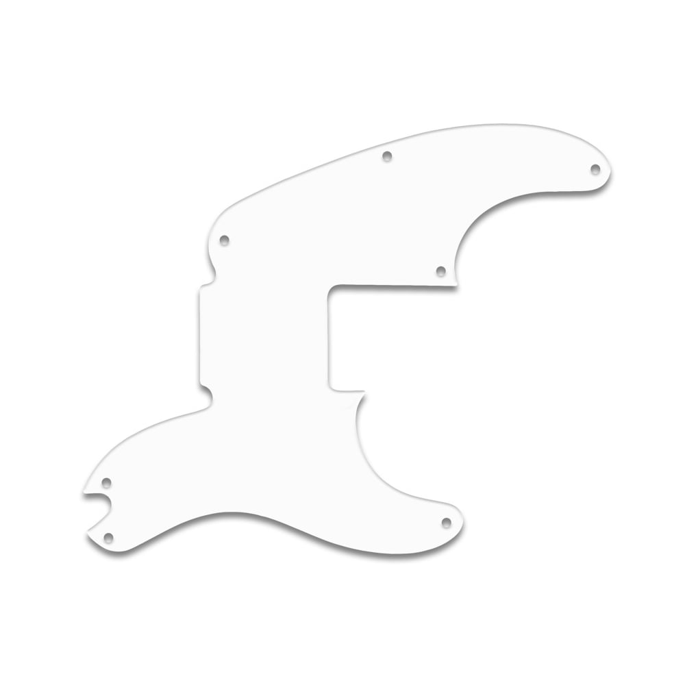 Fender Sting Bass - Thin Shiny White .060" / 1.52mm Thickness, No Bevelled Edge