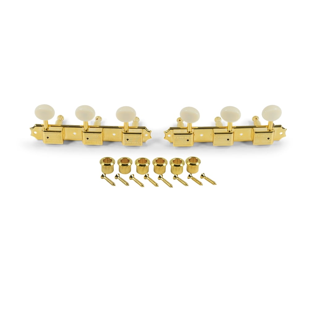 Supreme 3 Per Side 18:1 Gear Ratio Oval Cream Plastic Button Tuning Machines