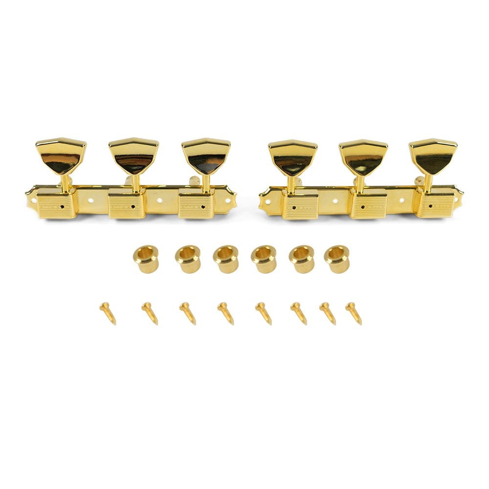 Deluxe 3 Per Plate - 15:1 Gear Ratio Tuning Machines Metal Butterfly Button for Supro guitars