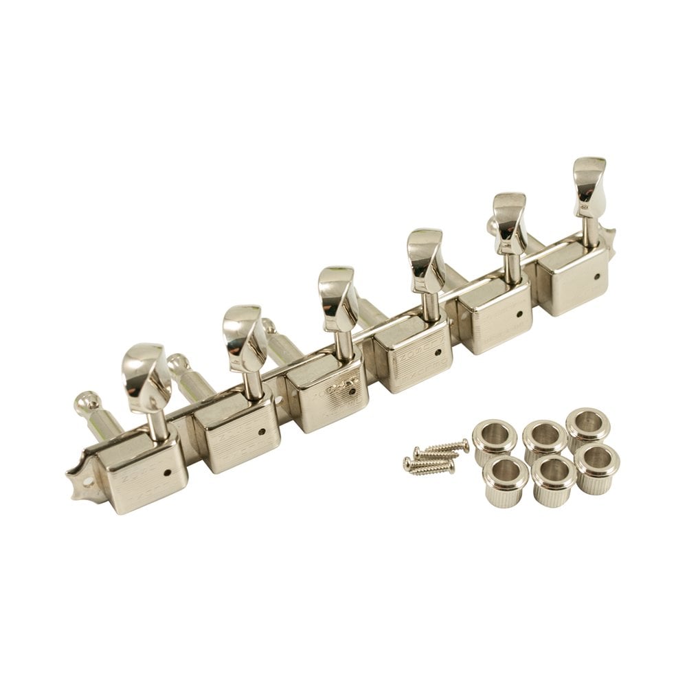 6 On A Plate Nickel with Metal Buttons - Double Row Kluson Stamp Tuning Machines