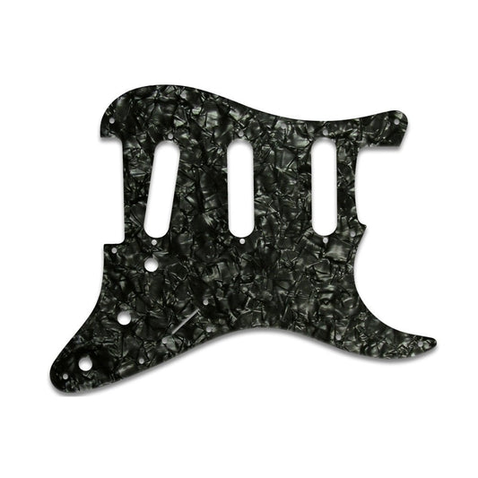 Old Style 11 Hole Strat - Black Pearl/White/Black 3 Ply