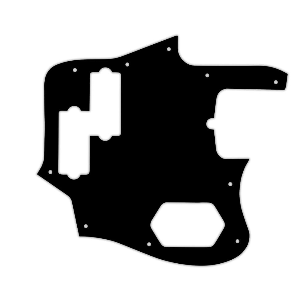 American Standard Jaguar Bass  -  Thin Shiny Black .060" / 1.52mm Thickness, No Bevelled Edge