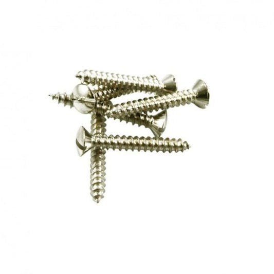 Strap Button Screw Chrome Vintage Slot Head (Bag of 6)