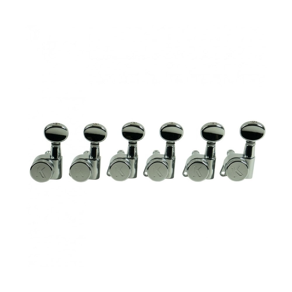 6 In Line Left Hand Locking Contemporary Diecast Series Tuning Machines 19:1 Gear Ratio
