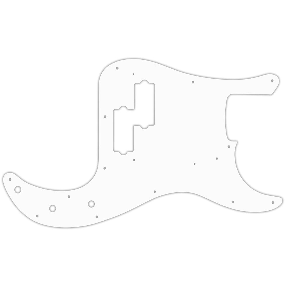 Precision Bass 1962-1964 - Solid Shiny White .090" / 2.29mm thick, with bevelled edge