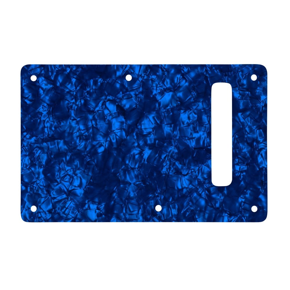 Strat Backplate - Dark Blue Pearl Black/White/Black 4 ply Lamination