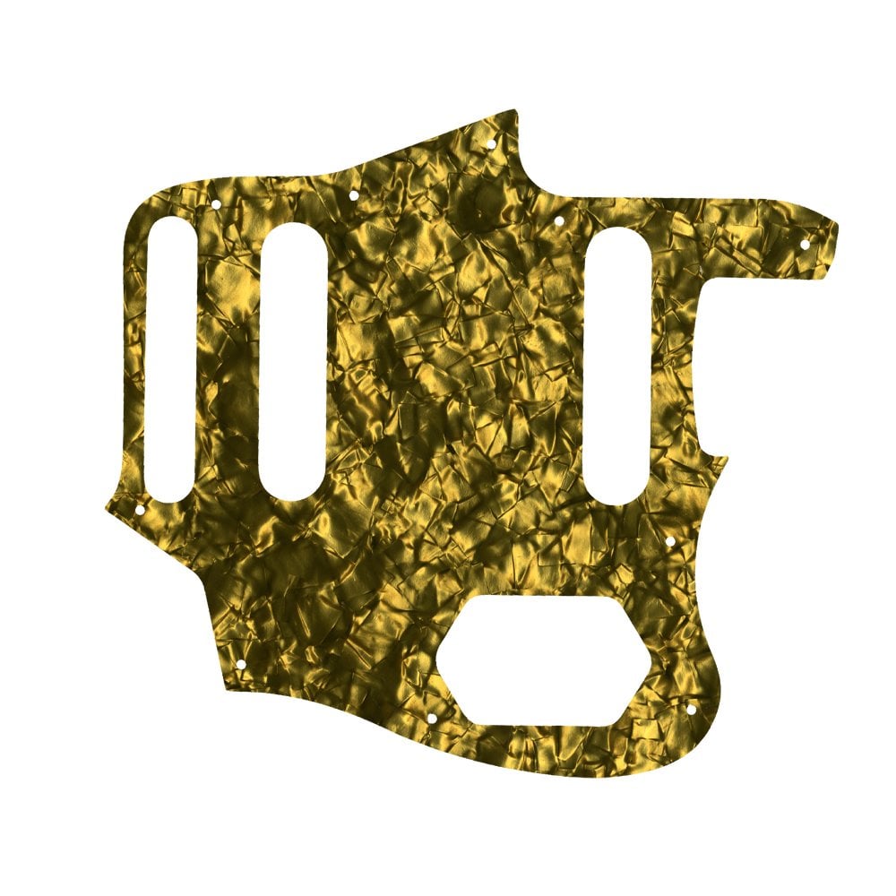 2015-2018 Made In Mexico Classic Series 60s Jaguar Lacquer - Gold Pearl Black/White/Black Lamination