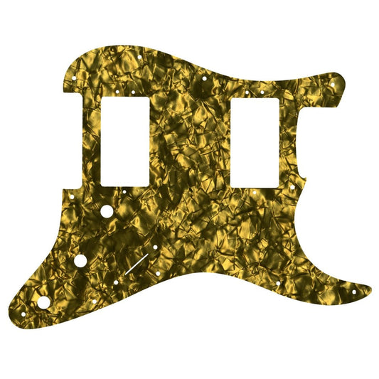 2016 American Professional Stratocaster HH With Covered Shawbuckers - Gold Pearl White/Black/White Lamination