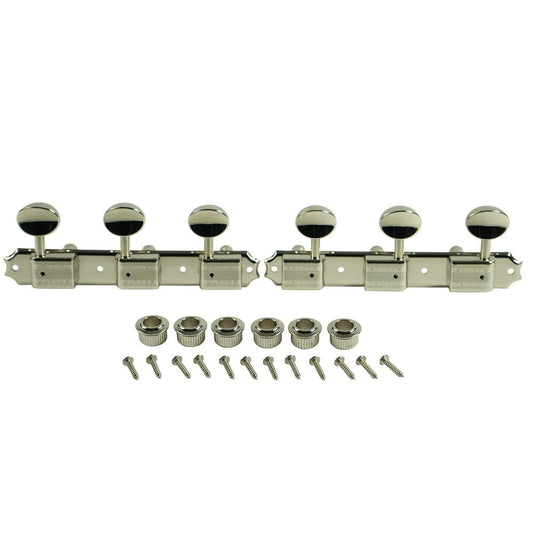 Supreme 3 Per Side Tuning Machines 18:1 Gear Ratio Oval Metal Buttons