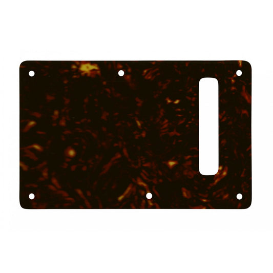Strat Backplate - Dark Brown Celluloid Tortoiseshell White/Black/White 4 ply Lamination