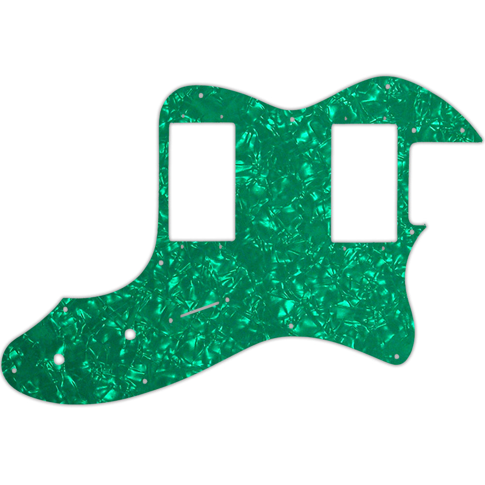 Tele Thinline 1999 Made In Japan '72 Telecaster Thinline - Green Pearl W/B/W Lamination Fender Wide Range Humbuckers