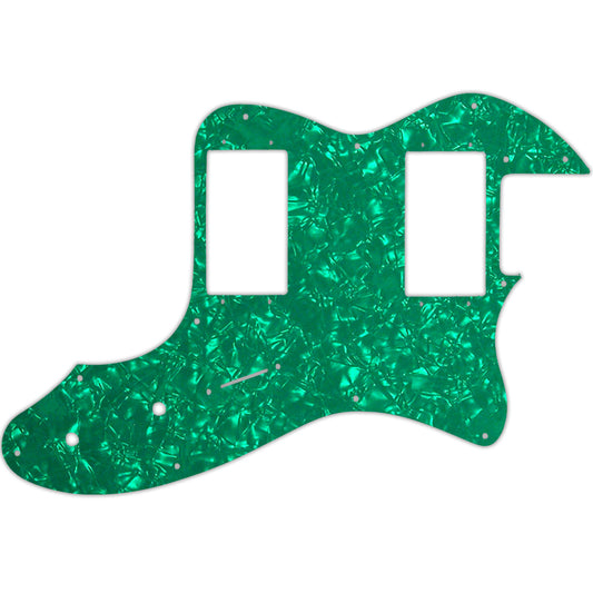 Tele Thinline 1999 Made In Japan '72 Telecaster Thinline - Green Pearl W/B/W Lamination Fender Wide Range Humbuckers